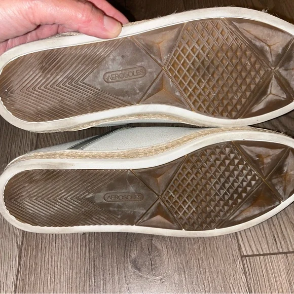 AEROSOLES Metallic Silver Slip-On Casual Loafers - Picture 2 of 6